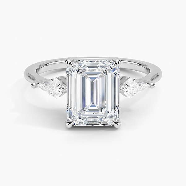 Luxe Cometa Three Stone Diamond Engagement Ring [Setting Only] - EC125E