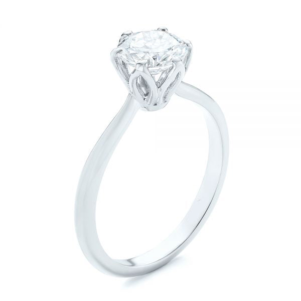 Elegant Solitaire Engagement Ring [Setting Only] - EC001 With 3.09 Carat Round Shape Lab Diamond