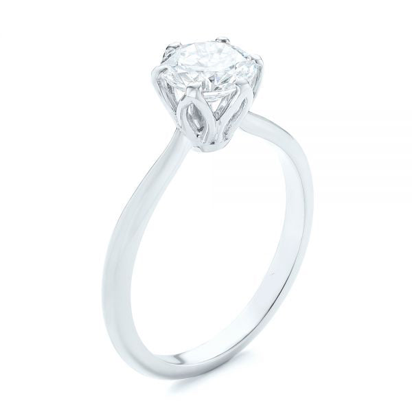 Elegant Solitaire Engagement Ring [Setting Only] - EC001 With 0.73 Carat Round Shape Lab Diamond