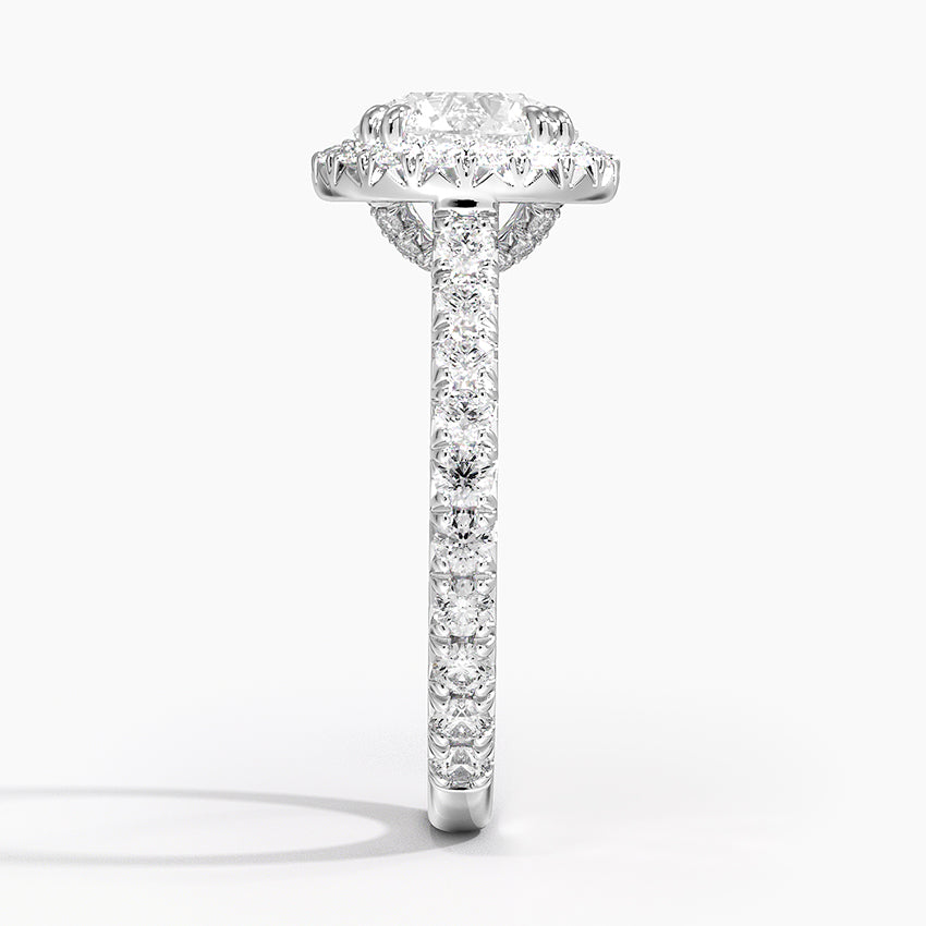 Luxe Sienna Halo Diamond Engagement Ring [Setting Only] - EC100 - Roselle Jewelry