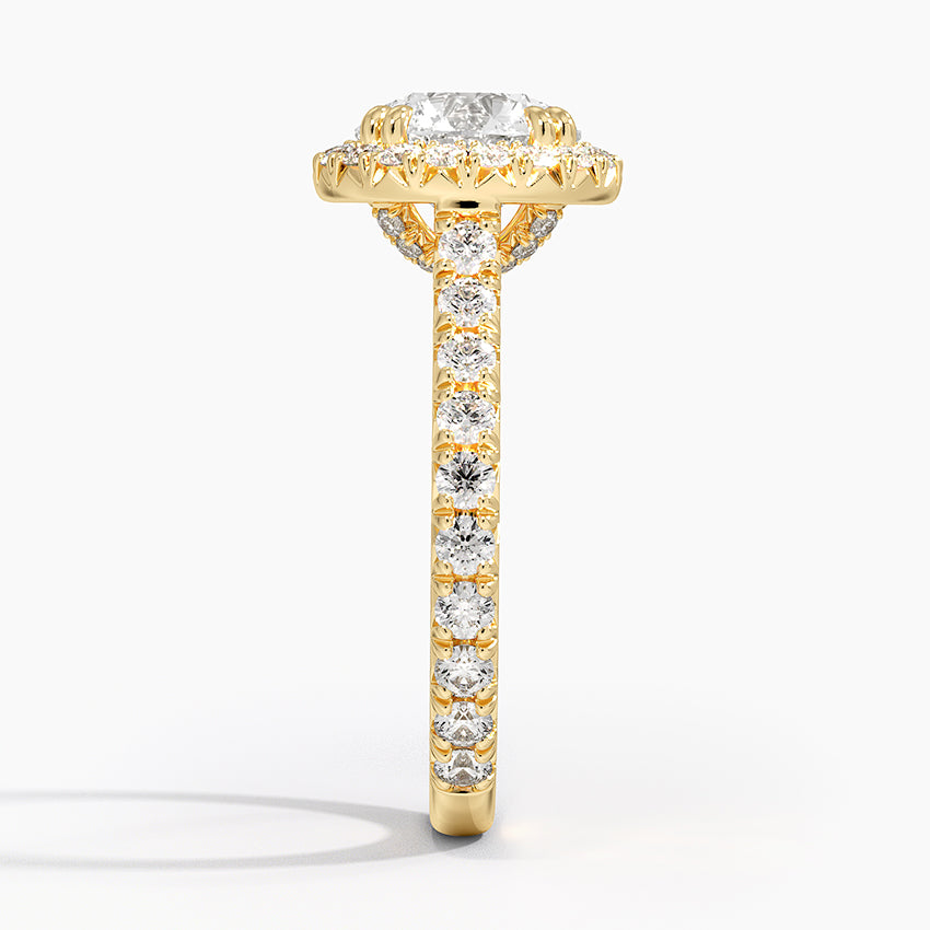 Luxe Sienna Halo Diamond Engagement Ring [Setting Only] - EC100 - Roselle Jewelry
