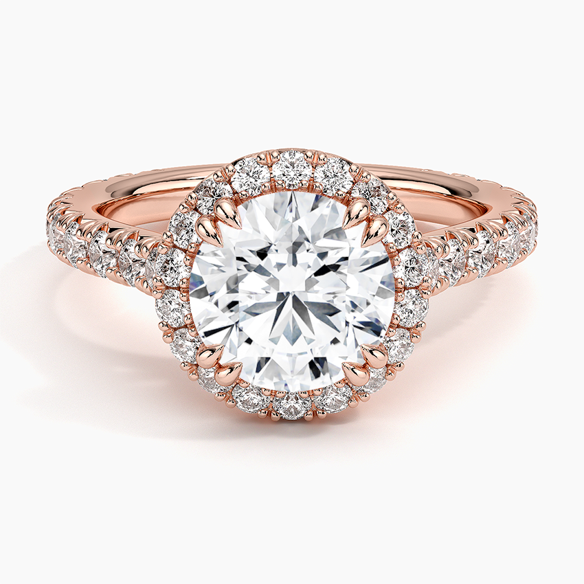 Luxe Sienna Halo Diamond Engagement Ring [Setting Only] - EC100 - Roselle Jewelry