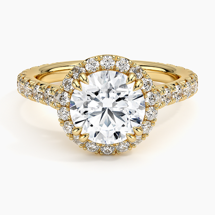 Luxe Sienna Halo Diamond Engagement Ring [Setting Only] - EC100 - Roselle Jewelry