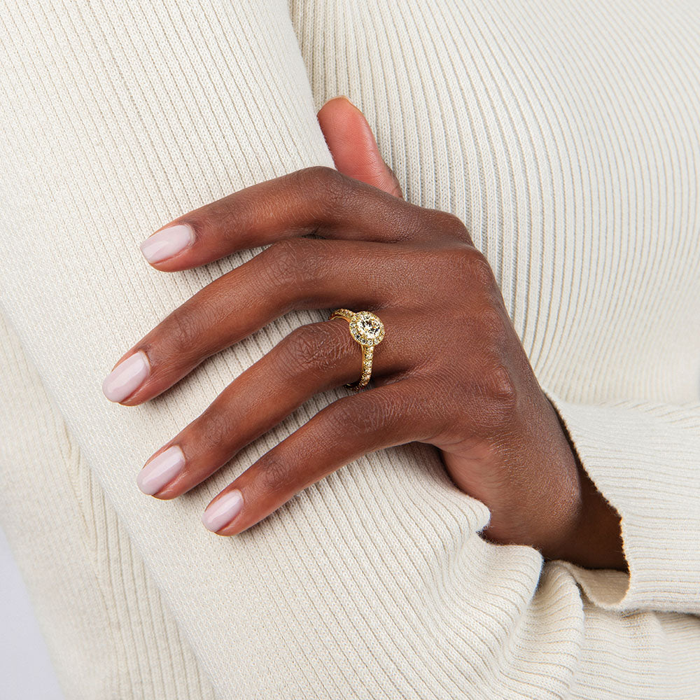 Luxe Sienna Halo Diamond Engagement Ring [Setting Only] - EC100 - Roselle Jewelry