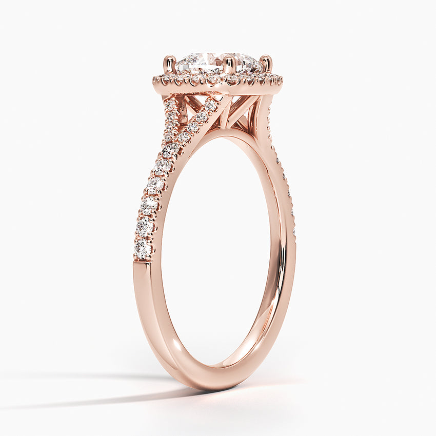 Joy Halo Diamond Engagement Ring [Setting Only] - EC101 - Roselle Jewelry