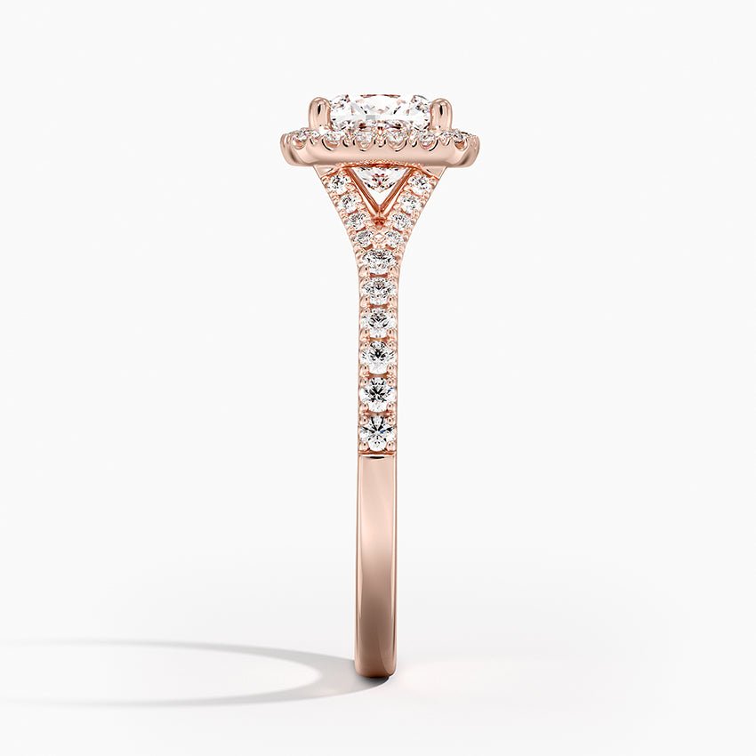 Joy Halo Diamond Engagement Ring [Setting Only] - EC101 - Roselle Jewelry
