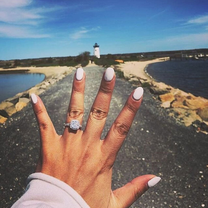 Joy Halo Diamond Engagement Ring [Setting Only] - EC101 - Roselle Jewelry