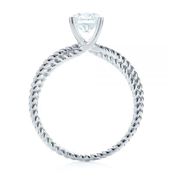 Braided Women's Solitaire Engagement Ring [Setting Only] - EC069 - Roselle Jewelry