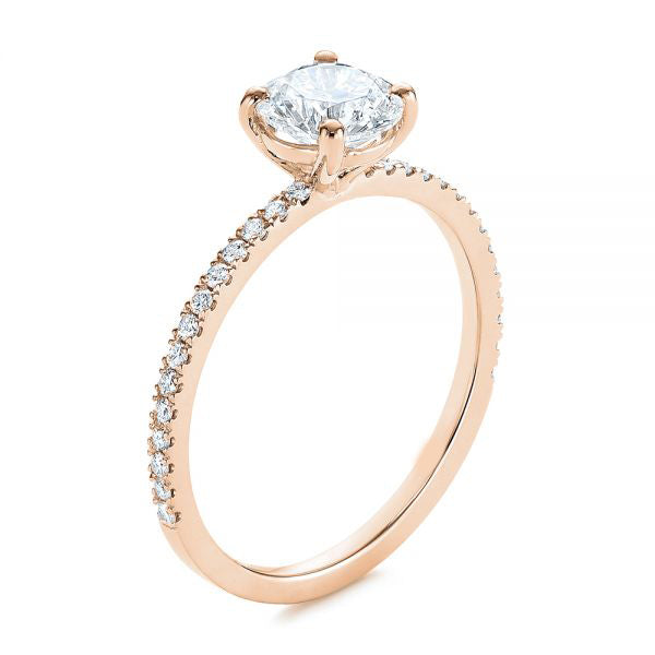 Four Prong Classic Diamond Engagement Ring [Setting Only] - EC051 - Roselle Jewelry