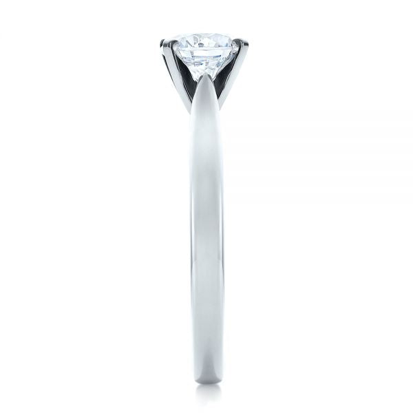 Contemporary Solitaire Engagement Ring [Setting Only] - EC083 - Roselle Jewelry