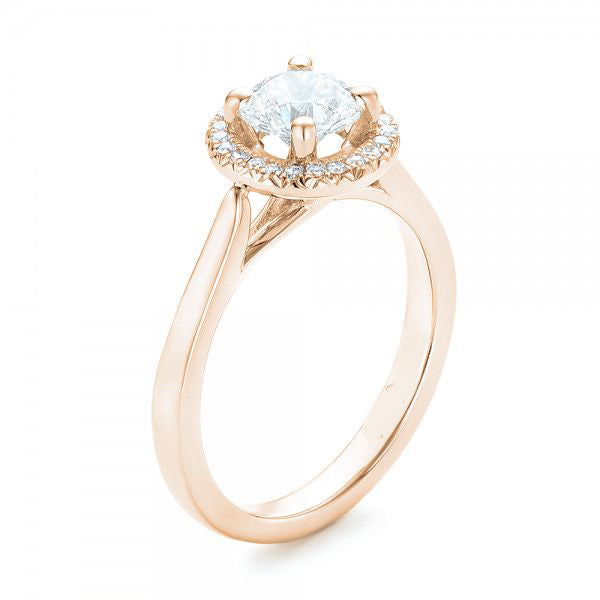 Custom Diamond Halo Engagement Ring [Setting Only] - EC089 - Roselle Jewelry