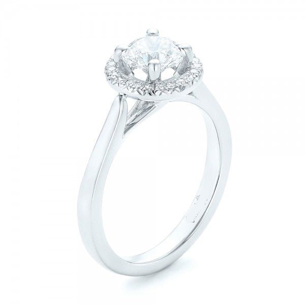 Custom Diamond Halo Engagement Ring [Setting Only] - EC089 - Roselle Jewelry