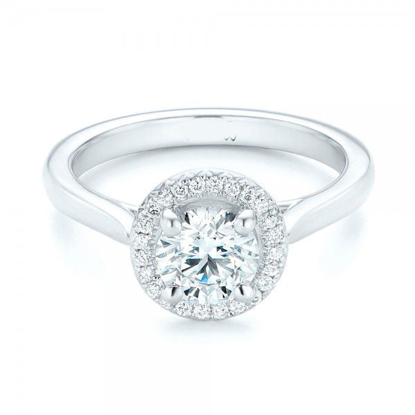 Custom Diamond Halo Engagement Ring [Setting Only] - EC089 - Roselle Jewelry