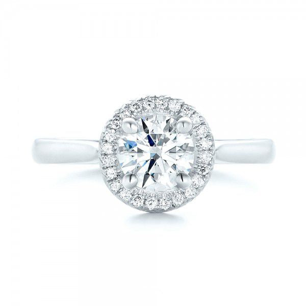 Custom Diamond Halo Engagement Ring [Setting Only] - EC089 - Roselle Jewelry