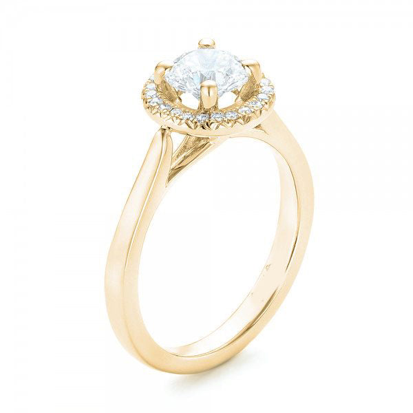 Custom Diamond Halo Engagement Ring [Setting Only] - EC089 - Roselle Jewelry