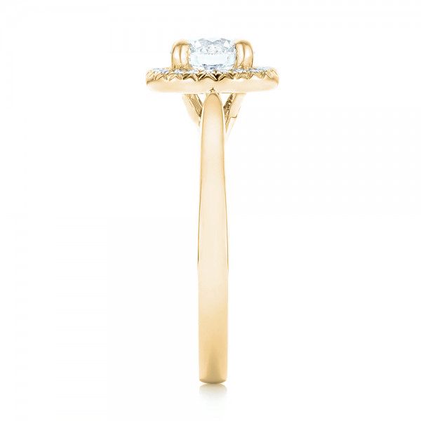 Custom Diamond Halo Engagement Ring [Setting Only] - EC089 - Roselle Jewelry