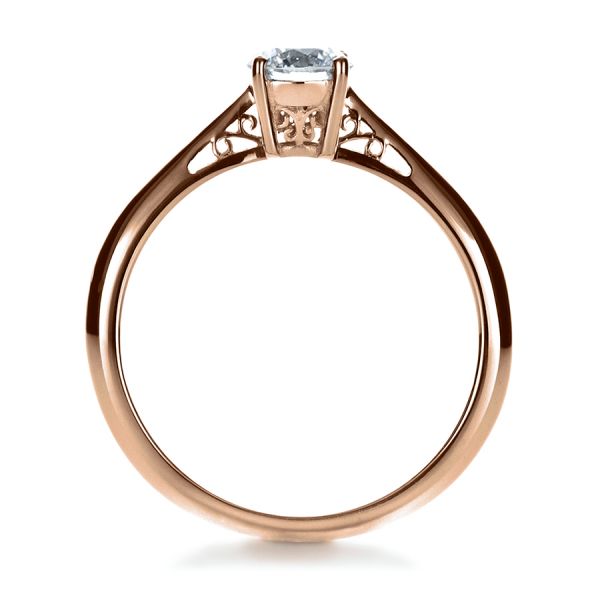 Custom Diamond And Filigree Engagement Ring [Setting Only] - EC074 - Roselle Jewelry