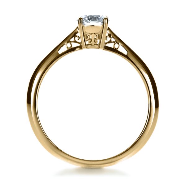 Custom Diamond And Filigree Engagement Ring [Setting Only] - EC074 - Roselle Jewelry