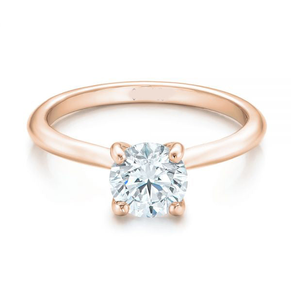 Custom Solitaire Engagement Ring With Tapered Shank [Setting Only] - EC091 - Roselle Jewelry