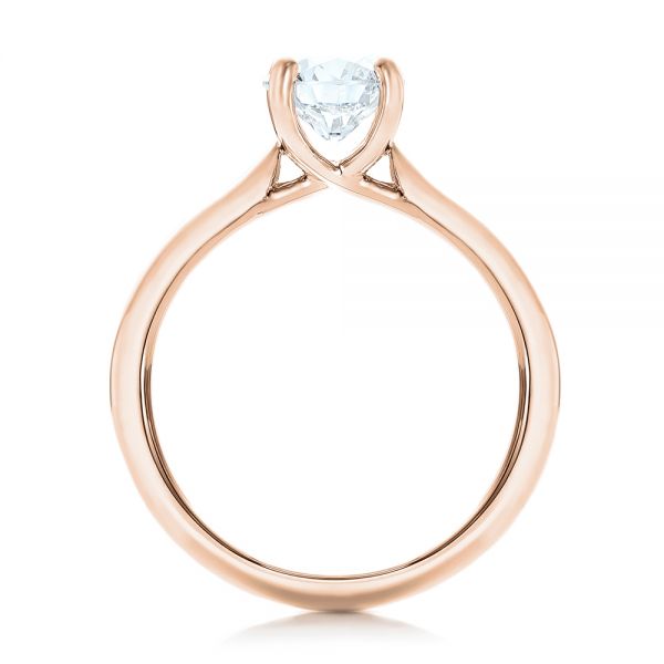 Custom Solitaire Engagement Ring With Tapered Shank [Setting Only] - EC091 - Roselle Jewelry