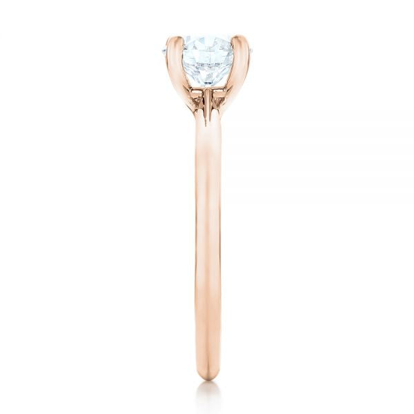 Custom Solitaire Engagement Ring With Tapered Shank [Setting Only] - EC091 - Roselle Jewelry