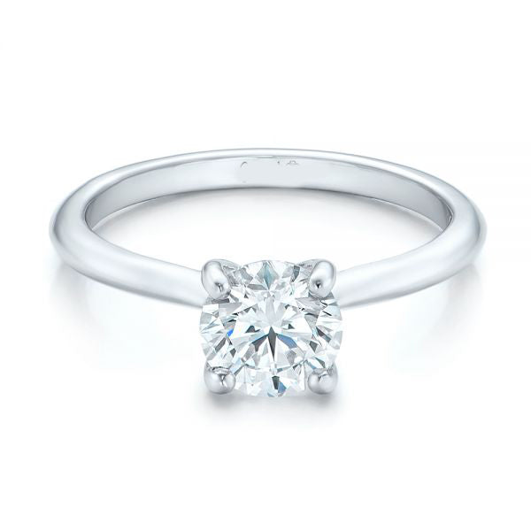 Custom Solitaire Engagement Ring With Tapered Shank [Setting Only] - EC091 - Roselle Jewelry