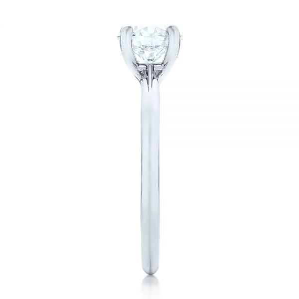 Custom Solitaire Engagement Ring With Tapered Shank [Setting Only] - EC091 - Roselle Jewelry