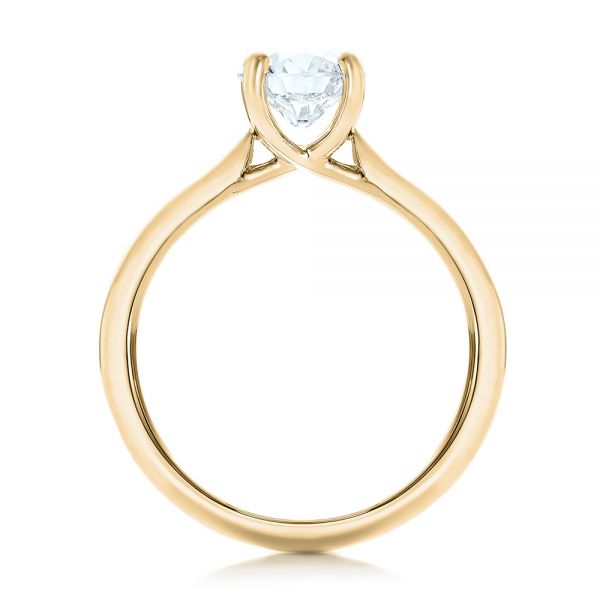 Custom Solitaire Engagement Ring With Tapered Shank [Setting Only] - EC091 - Roselle Jewelry