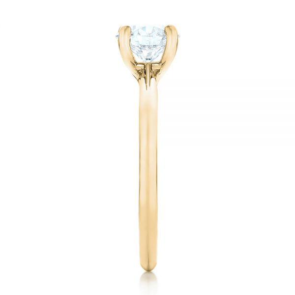Custom Solitaire Engagement Ring With Tapered Shank [Setting Only] - EC091 - Roselle Jewelry