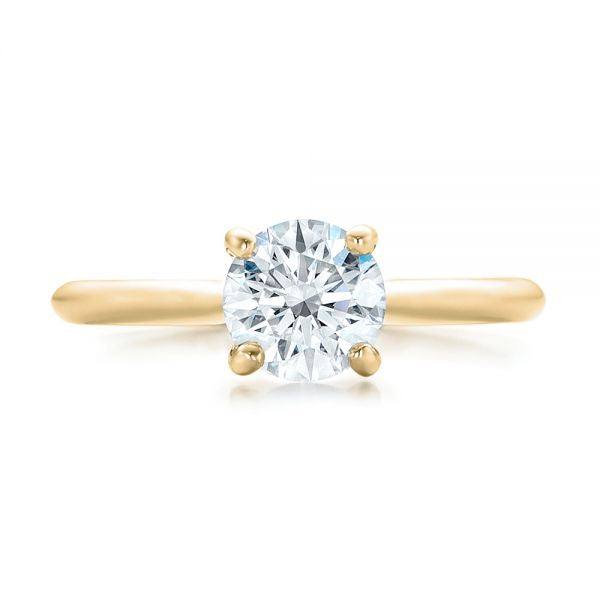 Custom Solitaire Engagement Ring With Tapered Shank [Setting Only] - EC091 - Roselle Jewelry