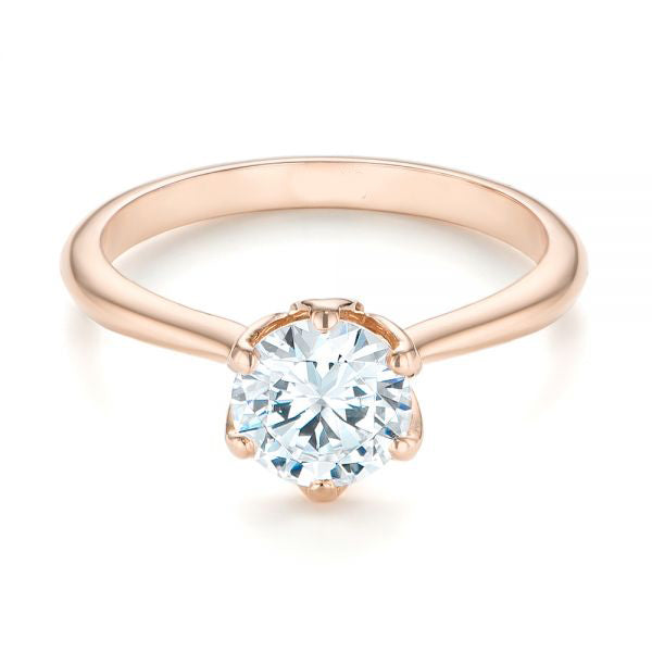 Elegant Solitaire Engagement Ring [Setting Only] - EC001 - Roselle Jewelry