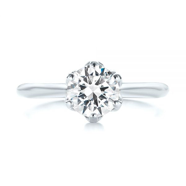 Elegant Solitaire Engagement Ring [Setting Only] - EC001 - Roselle Jewelry