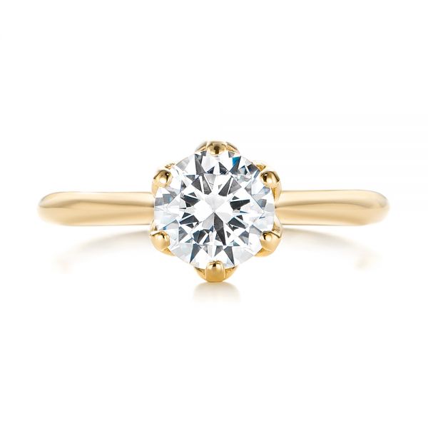 Elegant Solitaire Engagement Ring [Setting Only] - EC001 - Roselle Jewelry