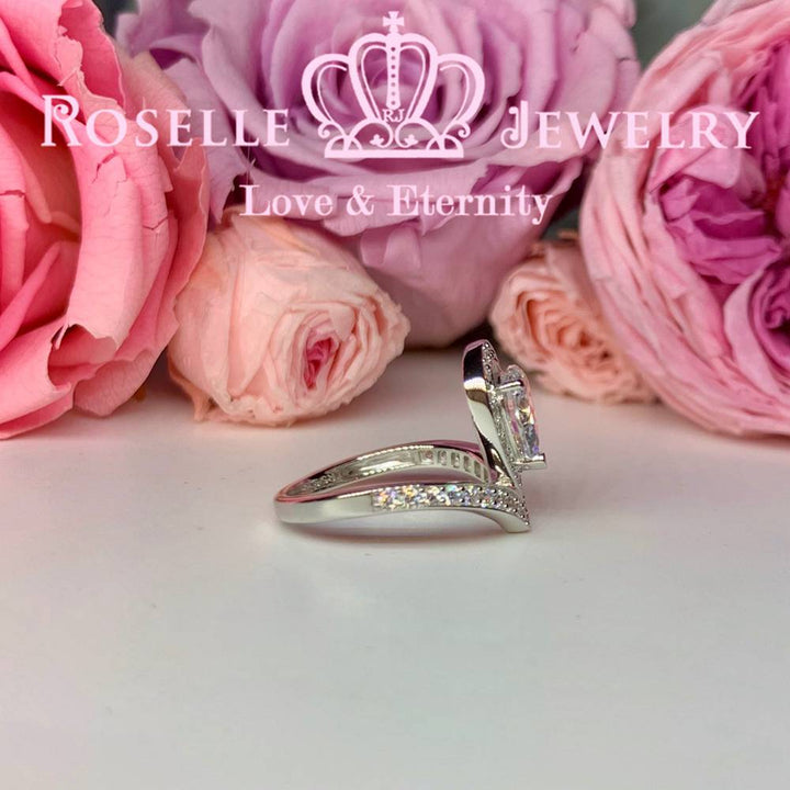 Pear Cut Crown Engagement Ring - VP5 - Roselle Jewelry