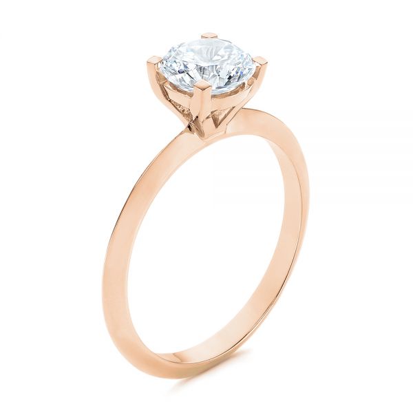 Knife Edge Solitaire Diamond Engagement Ring [Setting Only] - EC079 - Roselle Jewelry