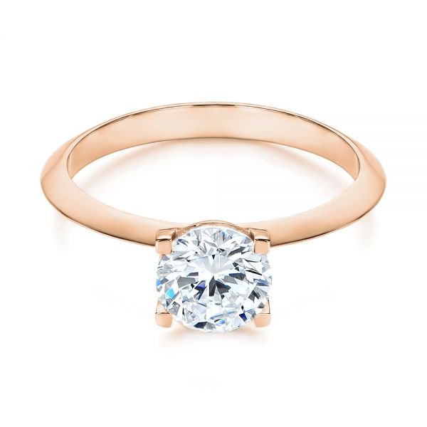 Knife Edge Solitaire Diamond Engagement Ring [Setting Only] - EC079 - Roselle Jewelry
