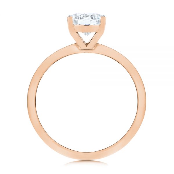 Knife Edge Solitaire Diamond Engagement Ring [Setting Only] - EC079 - Roselle Jewelry