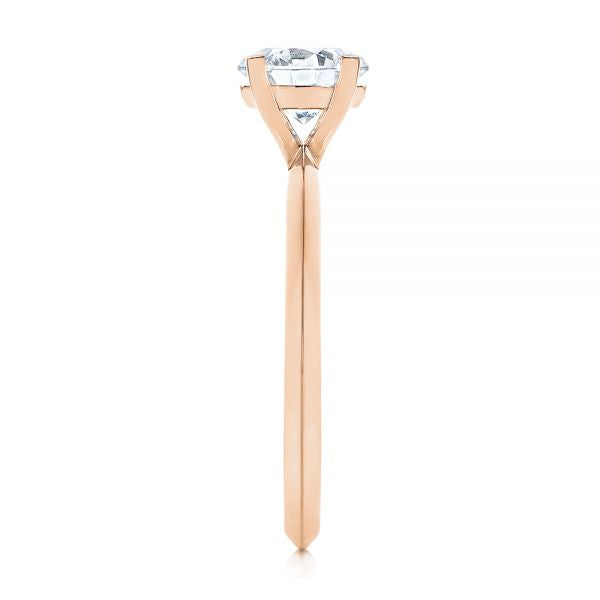 Knife Edge Solitaire Diamond Engagement Ring [Setting Only] - EC079 - Roselle Jewelry
