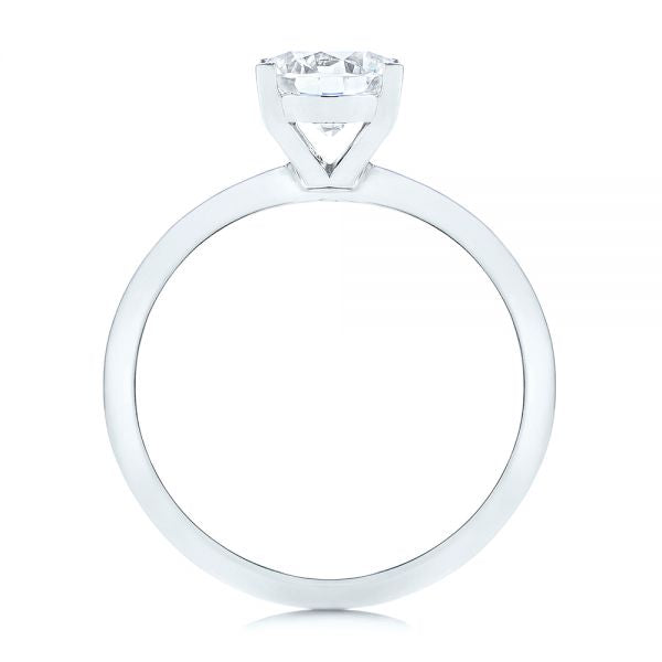 Knife Edge Solitaire Diamond Engagement Ring [Setting Only] - EC079 - Roselle Jewelry
