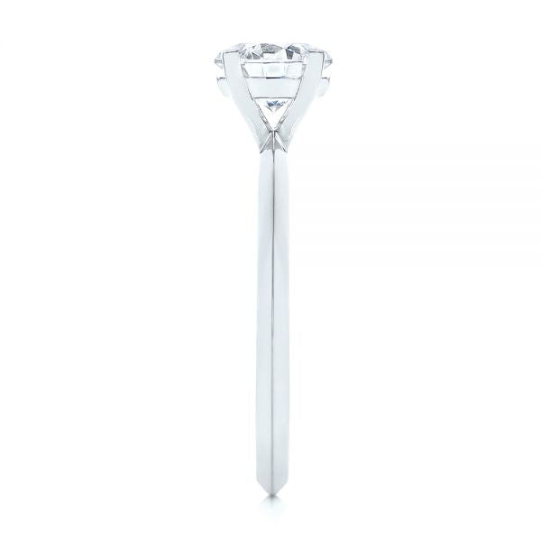 Knife Edge Solitaire Diamond Engagement Ring [Setting Only] - EC079 - Roselle Jewelry