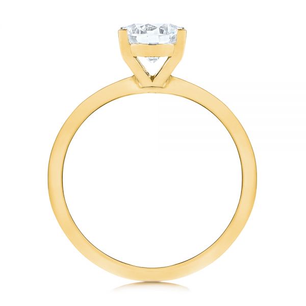 Knife Edge Solitaire Diamond Engagement Ring [Setting Only] - EC079 - Roselle Jewelry