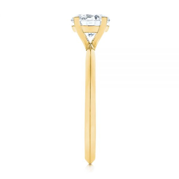 Knife Edge Solitaire Diamond Engagement Ring [Setting Only] - EC079 - Roselle Jewelry