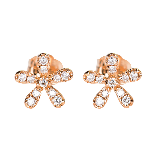 0.16CT Simple Floral Stud Earring [pre order] - SE003 - Roselle Jewelry
