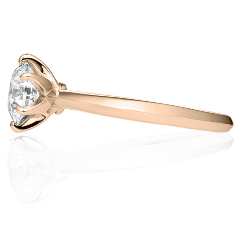 Six Prong Solitaire Round Brilliant Engagement Ring [Setting Only] - EC007 - Roselle Jewelry