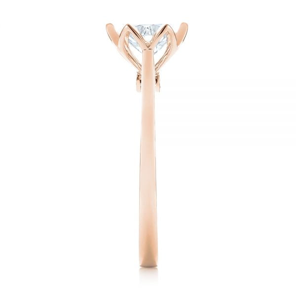 Peekaboo Diamond Solitaire Engagement Ring [Setting Only] - EC067 - Roselle Jewelry