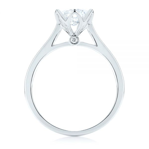 Peekaboo Diamond Solitaire Engagement Ring [Setting Only] - EC067 - Roselle Jewelry