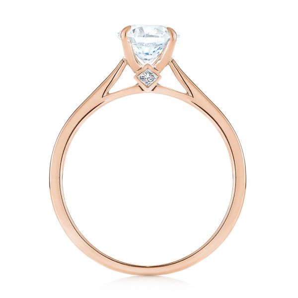 Peekaboo Princess Cut Diamond Engagement Ring [Setting Only] - EC034 - Roselle Jewelry