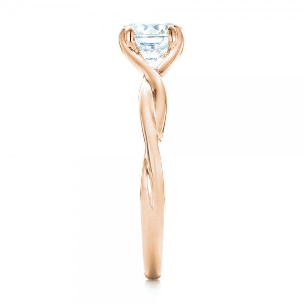 Petite Twist Solitaire Engagement Ring [Setting Only] - EC078 - Roselle Jewelry