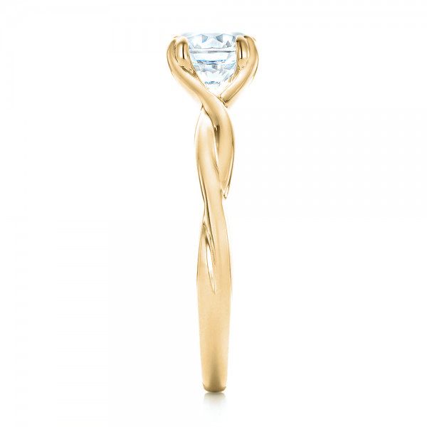 Petite Twist Solitaire Engagement Ring [Setting Only] - EC078 - Roselle Jewelry