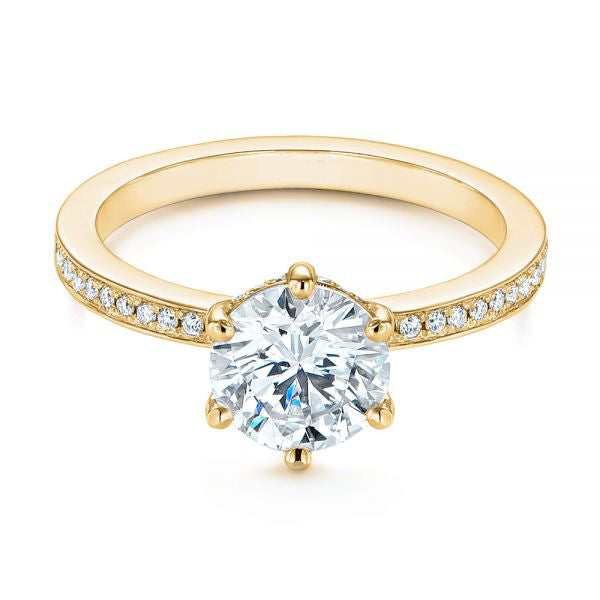 Six Prong Classic Diamond Engagement Ring [Setting Only] - EC050 - Roselle Jewelry